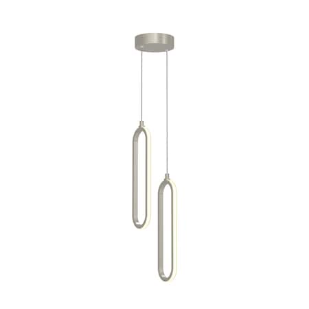 Afx Sienna 12-in. 2-Light LED Pendant - Painted Nickel SIEP12LAJD1NPRND2